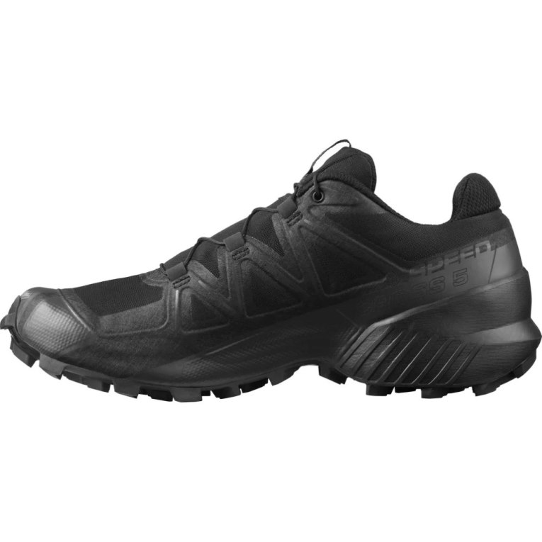 Black Salomon Speedcross 5 Men's Trail Running Shoes | PH 17093B